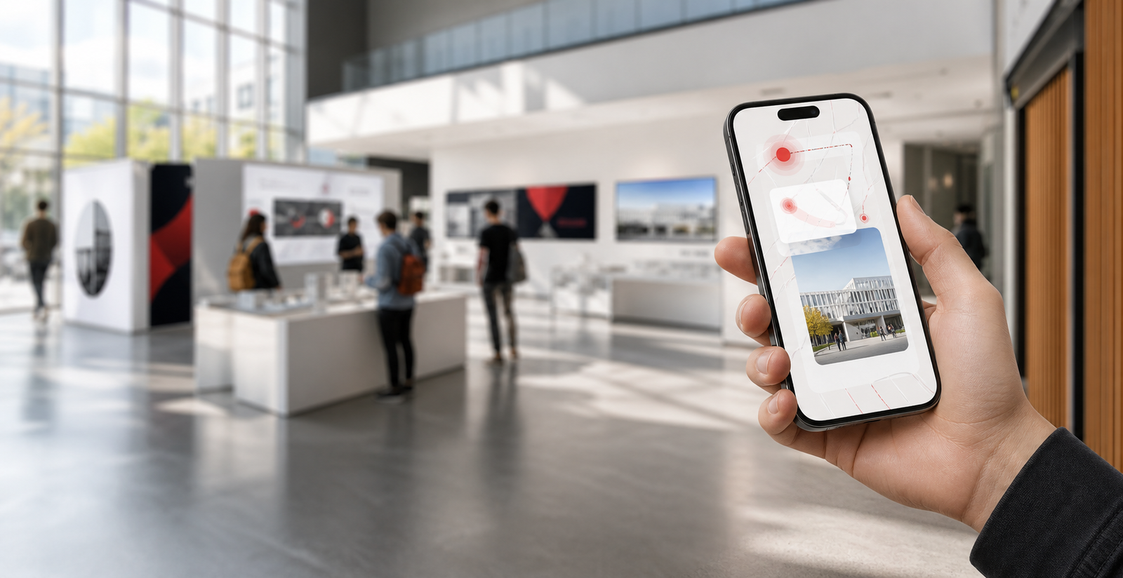 Photorealistic campus mobile product experience mockup for Dartmouth College